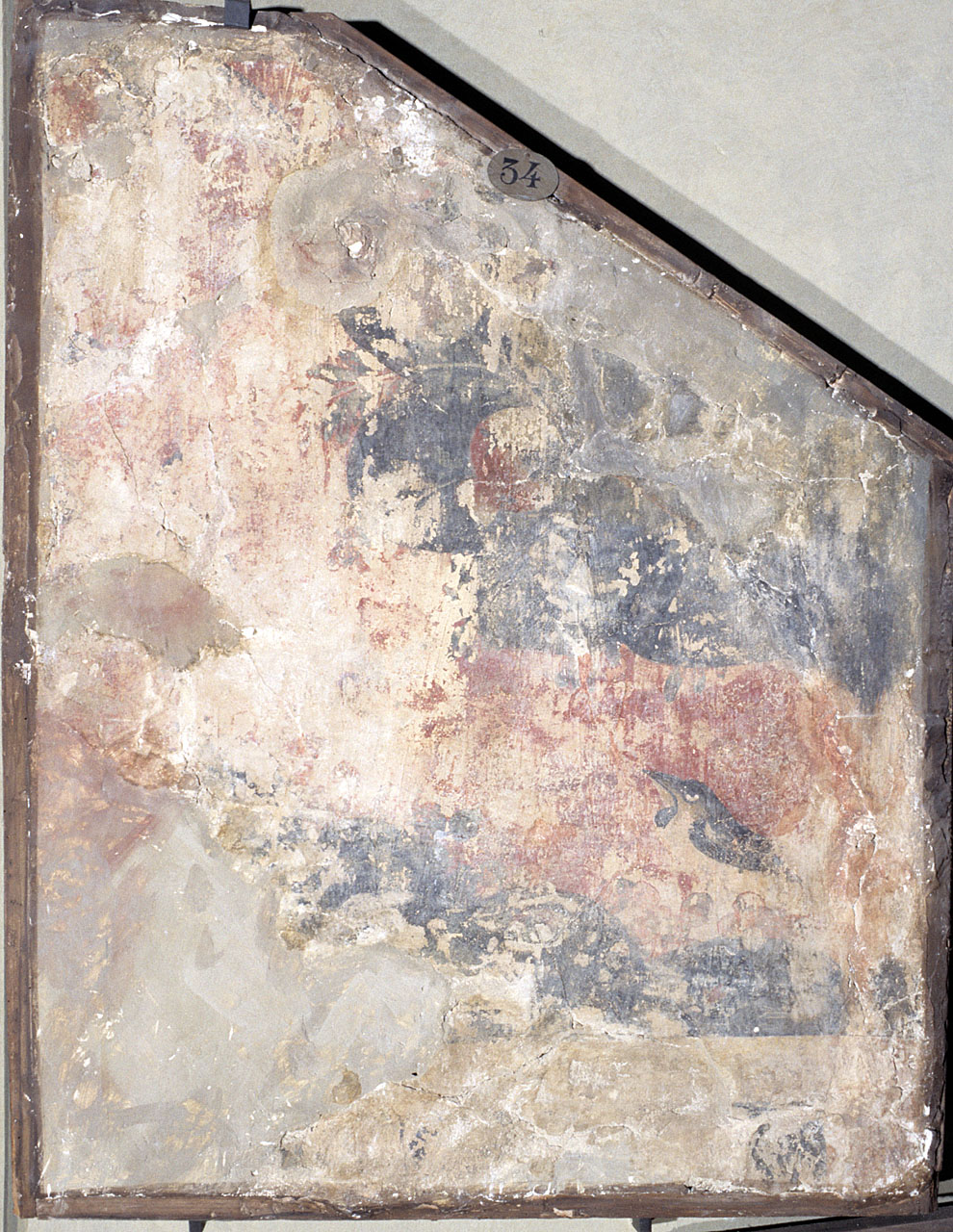 motivo decorativo (dipinto, frammento) - ambito fiorentino (sec. XV)