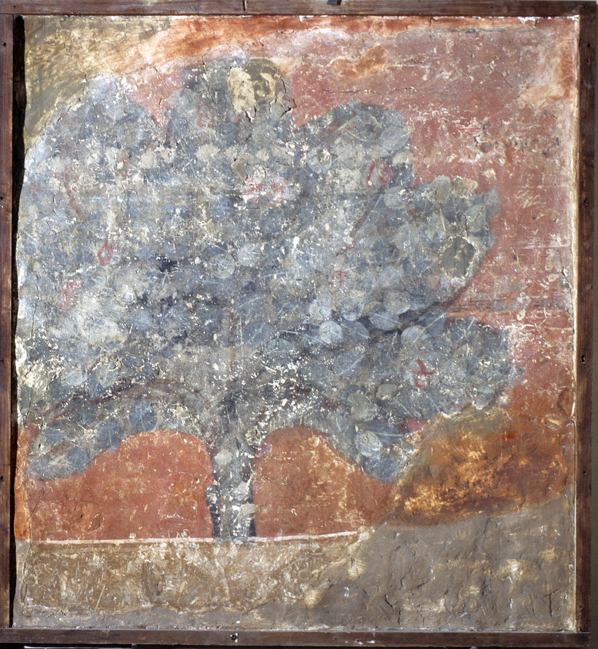 motivo decorativo (dipinto, frammento) - ambito fiorentino (secc. XIV/ XV)