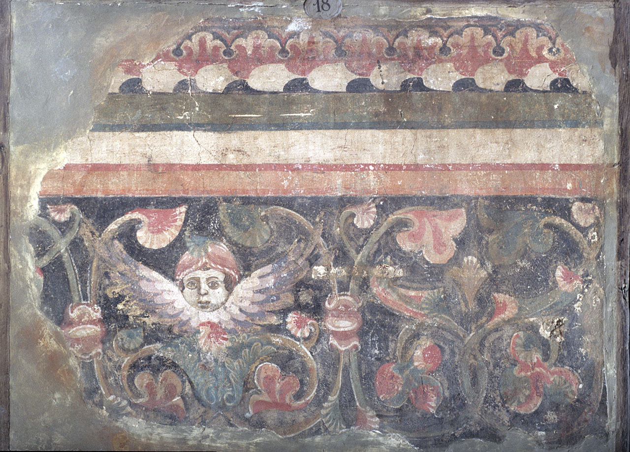 motivo decorativo (dipinto, frammento) - ambito fiorentino (metà sec. XVI)