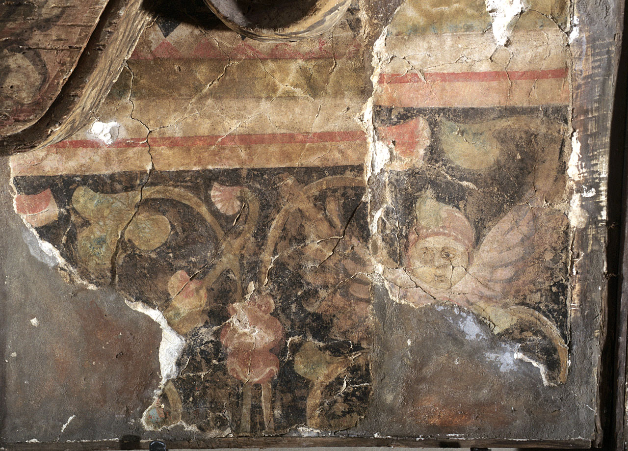 motivo decorativo (dipinto, frammento) - ambito fiorentino (meta' sec. XVI)