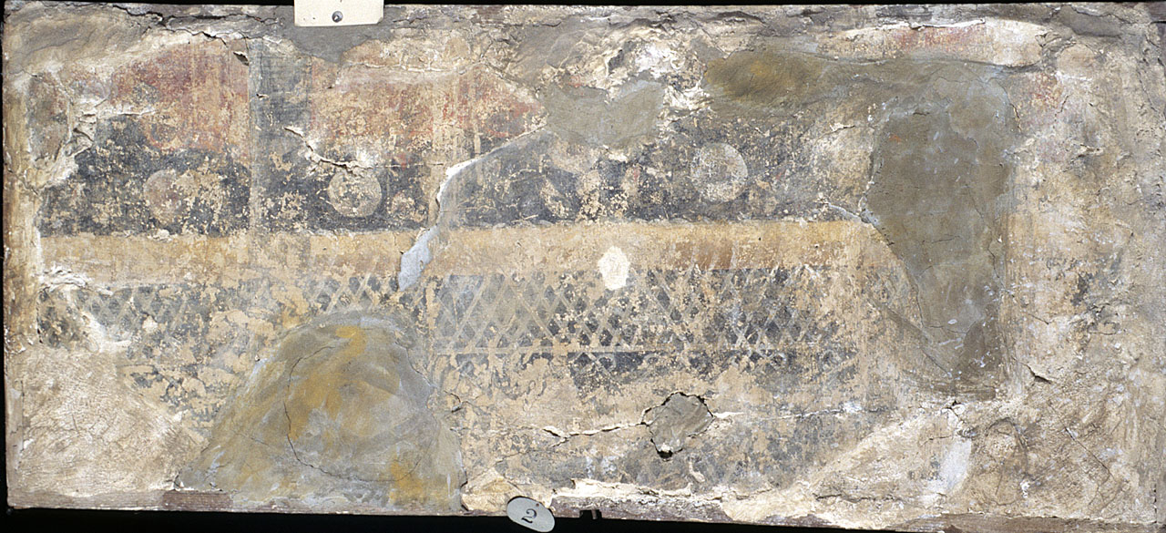 motivo decorativo (dipinto, frammento) - ambito fiorentino (secc. XIV/ XV)