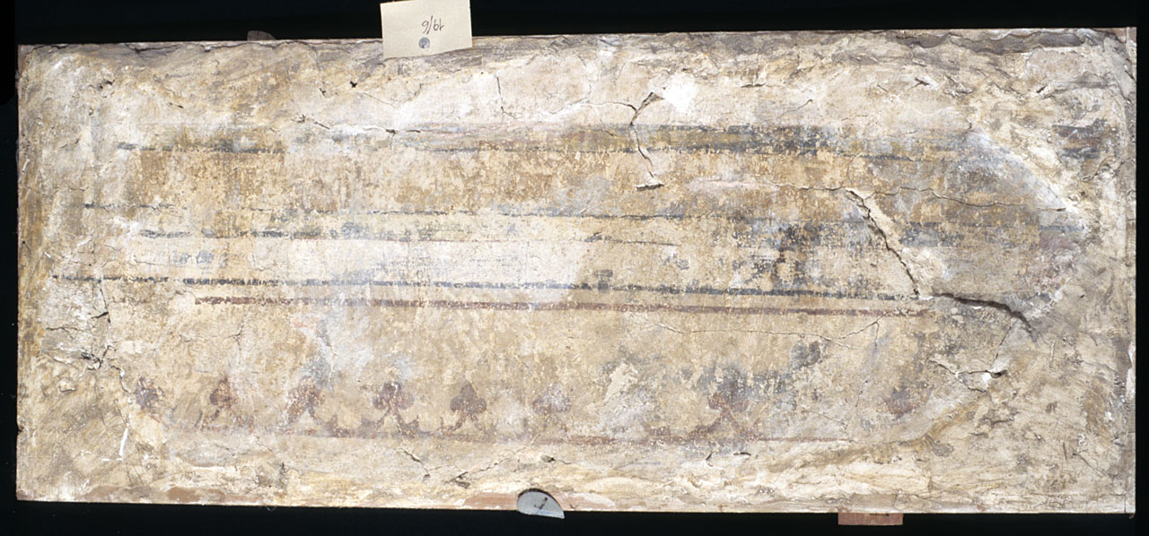 motivo decorativo (dipinto, frammento) - ambito fiorentino (sec. XIV)