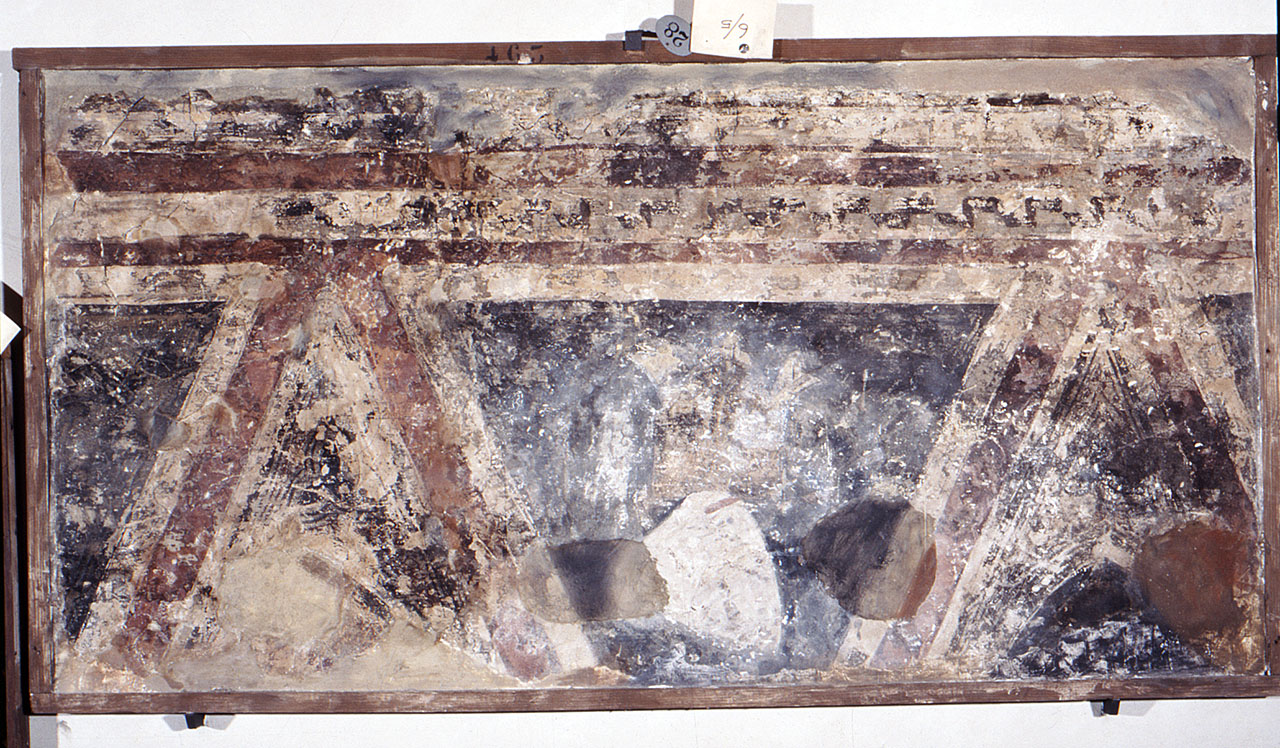 motivo decorativo (dipinto, frammento) - ambito fiorentino (ultimo quarto sec. XIV)