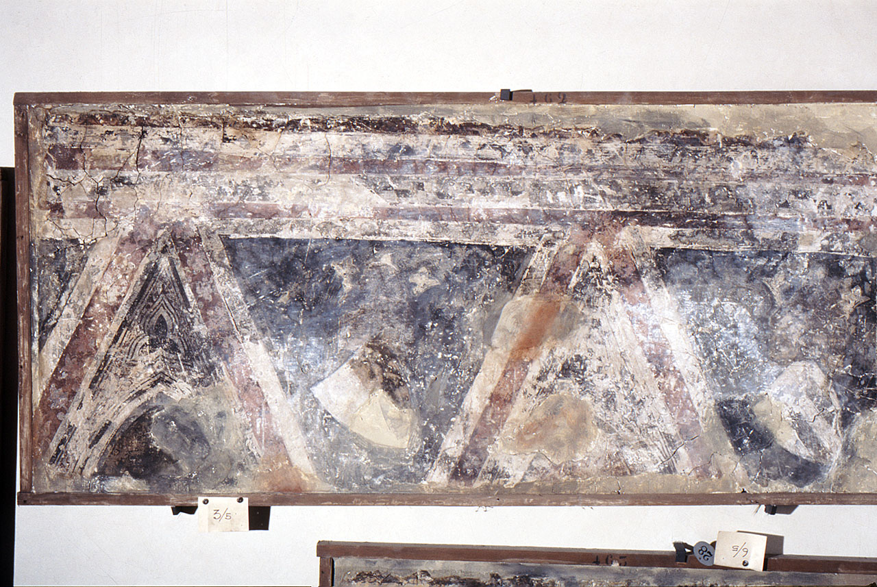 motivo decorativo (dipinto, frammento) - ambito fiorentino (ultimo quarto sec. XIV)