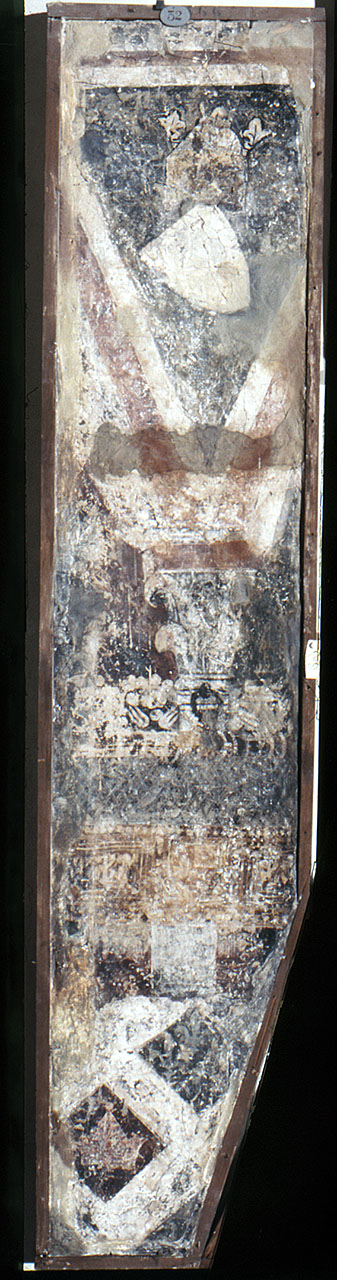 motivo decorativo (dipinto, frammento) - ambito fiorentino (ultimo quarto sec. XIV)
