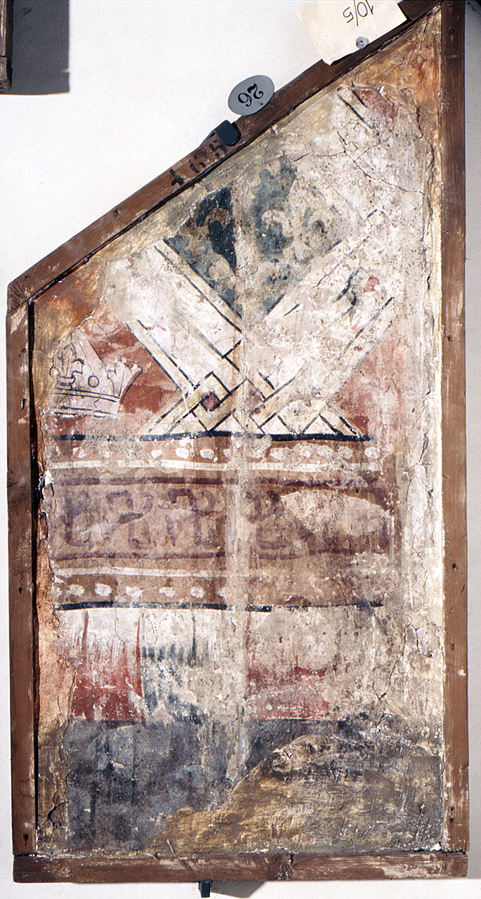 motivo decorativo (dipinto, frammento) - ambito fiorentino (ultimo quarto sec. XIV)