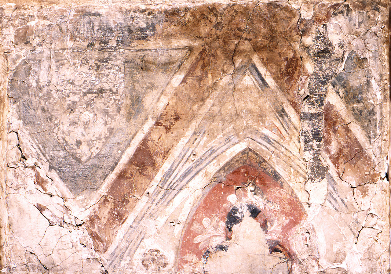 motivo decorativo (dipinto, frammento) - ambito fiorentino (seconda metà sec. XIV)