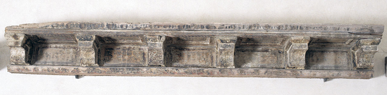 cornice architettonica, frammento - bottega fiorentina (seconda metà sec. XV)