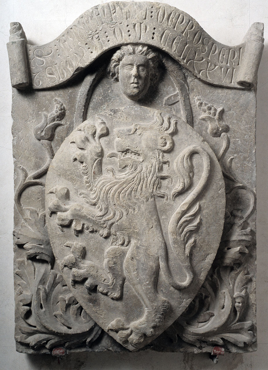 stemma gentilizio della famiglia Prosperi (lapide tombale) - bottega fiorentina (ultimo quarto sec. XIII)