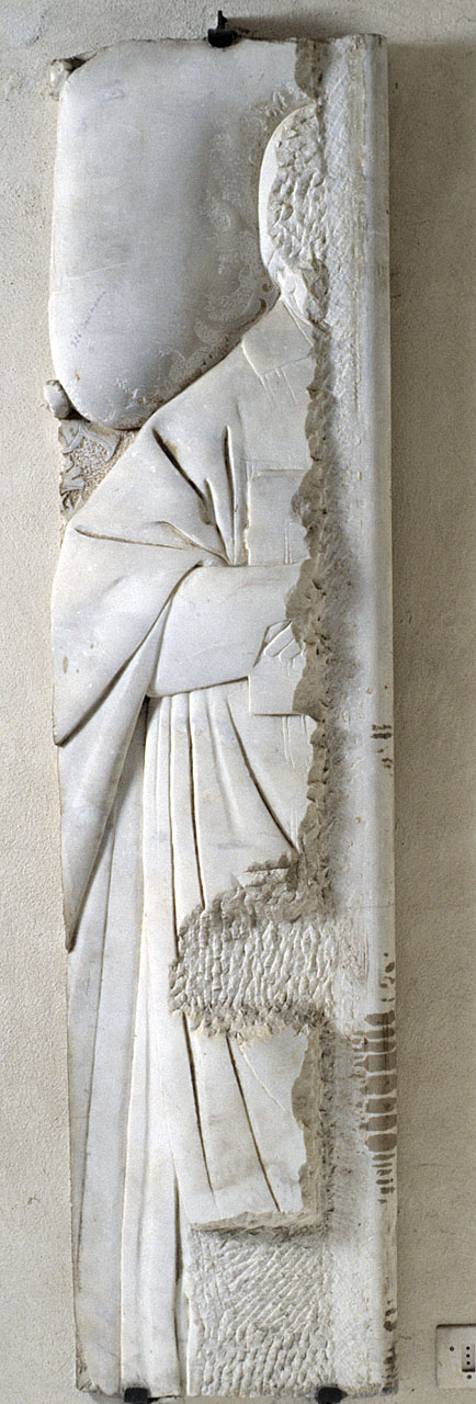 lastra tombale, frammento - bottega fiorentina (secc. XIV/ XV)