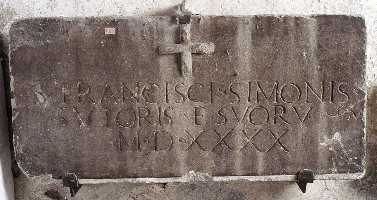 lapide tombale - bottega fiorentina (secondo quarto sec. XVI)