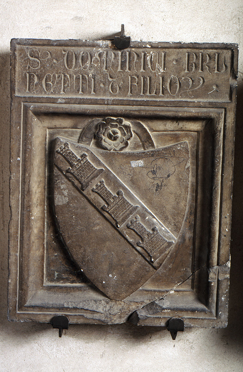 stemma gentilizio della famiglia Brunetti (lapide tombale) - bottega fiorentina (sec. XIV)