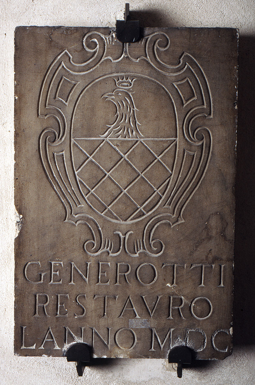 stemma gentilizio della famiglia Generotti (lapide) - bottega fiorentina (inizio sec. XVII)