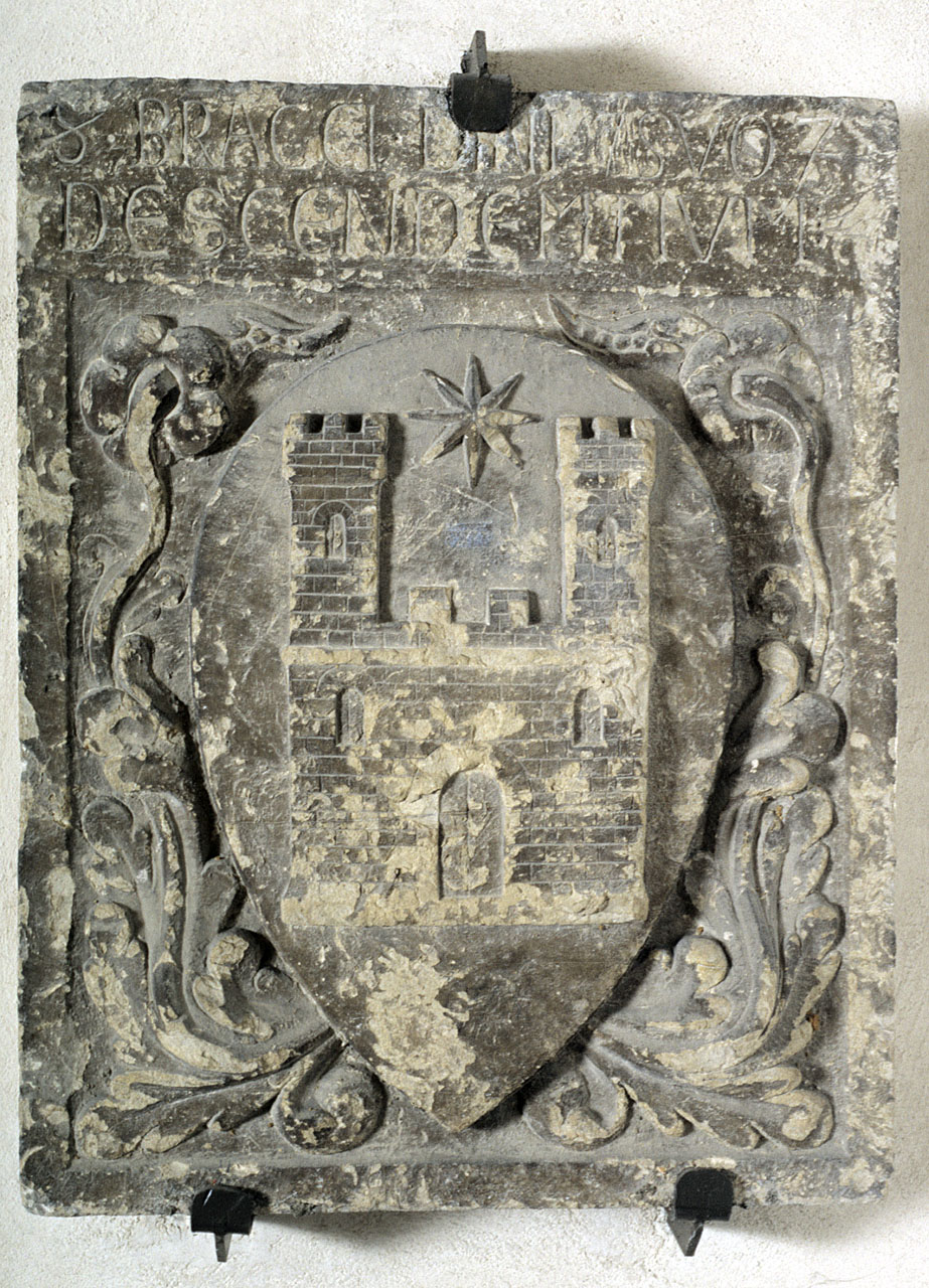 stemma gentilizio (lapide tombale) - bottega fiorentina (sec. XV)