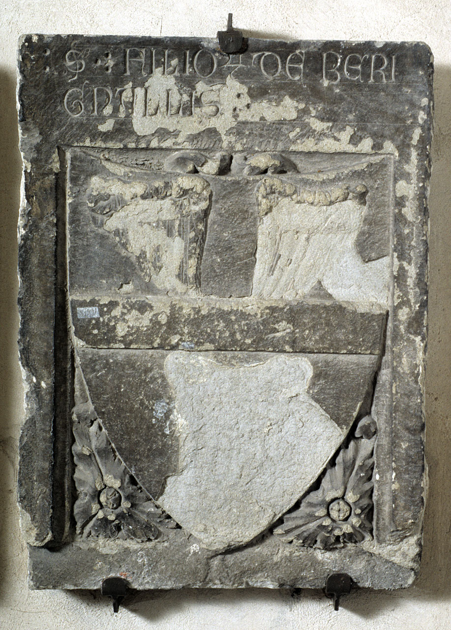 stemma gentilizio della famiglia Berignalli (lapide tombale) - bottega fiorentina (sec. XIV)