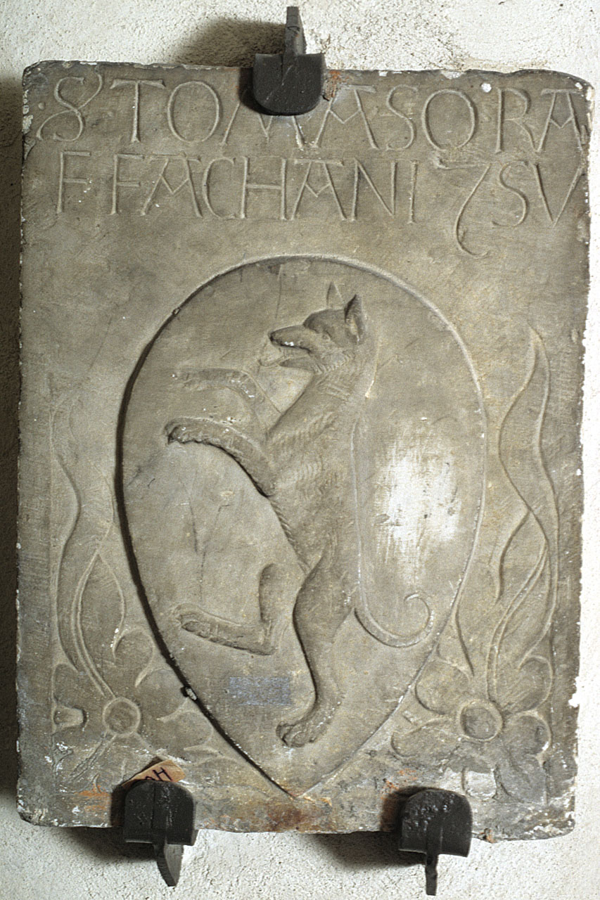 stemma gentilizio della famiglia Raffacani (lapide tombale) - bottega fiorentina (sec. XV)