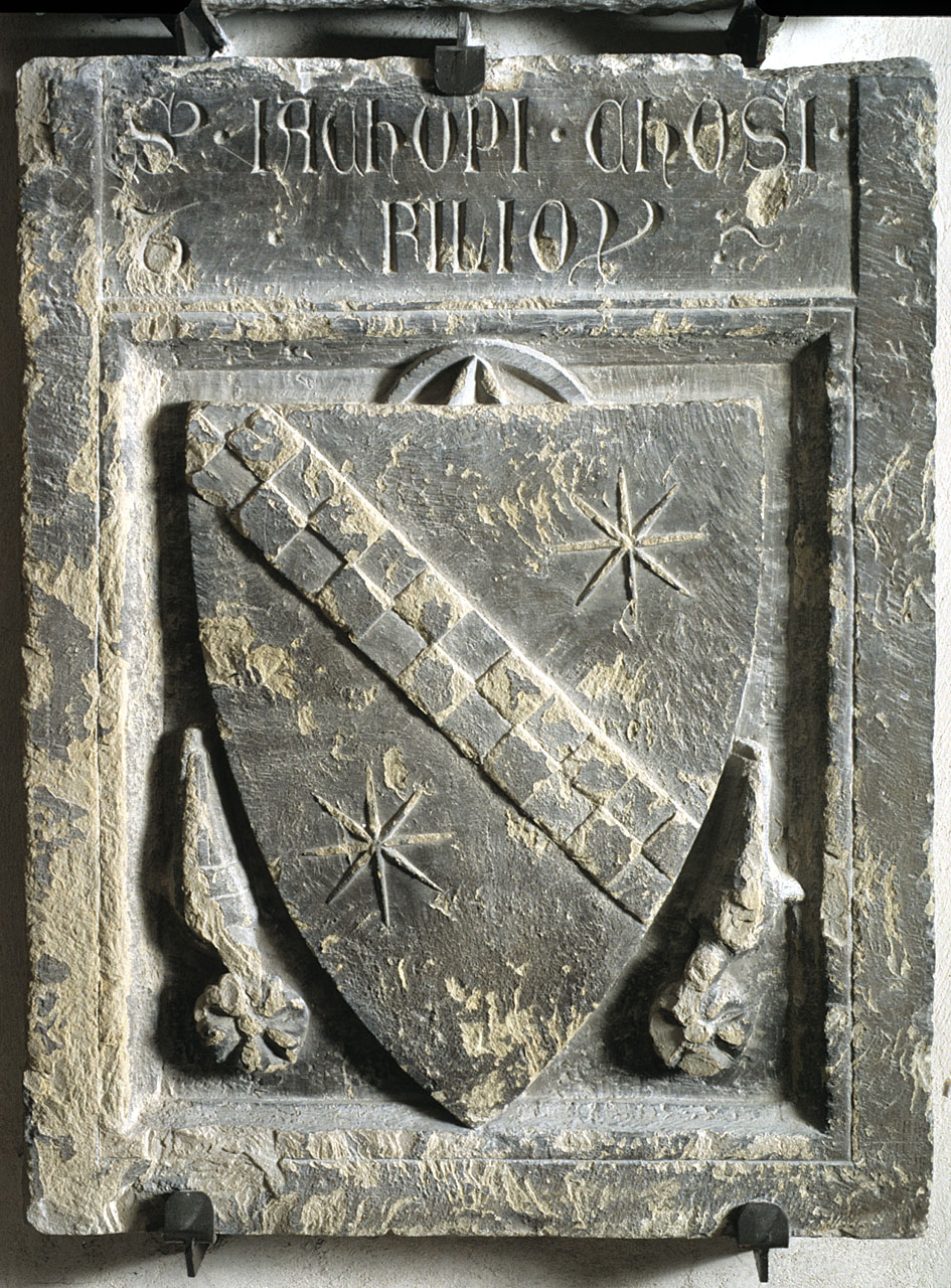 stemma gentilizio della famiglia Cosi (lapide tombale) - bottega fiorentina (sec. XIV)