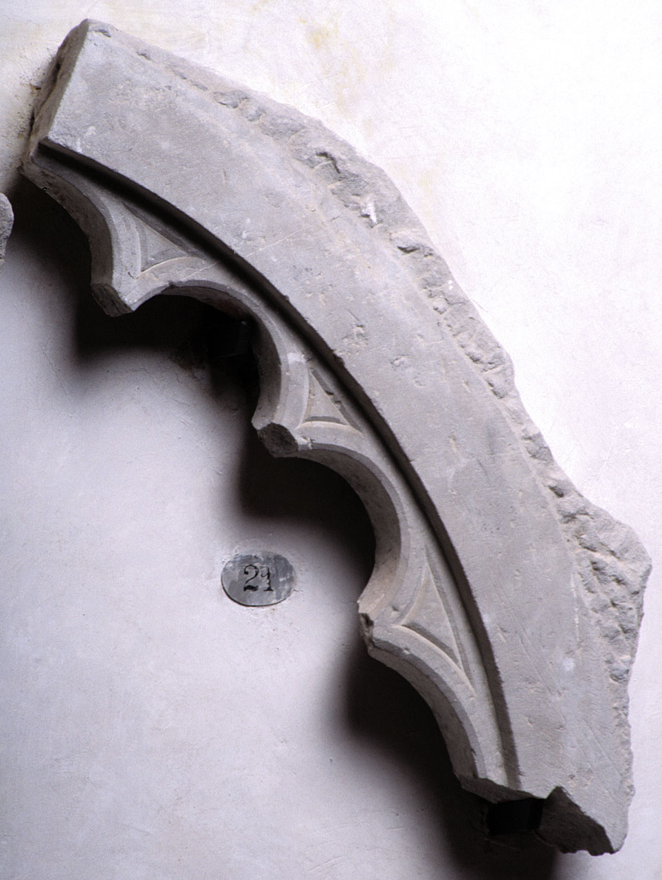 mostra di tabernacolo, frammento - bottega fiorentina (sec. XIV)