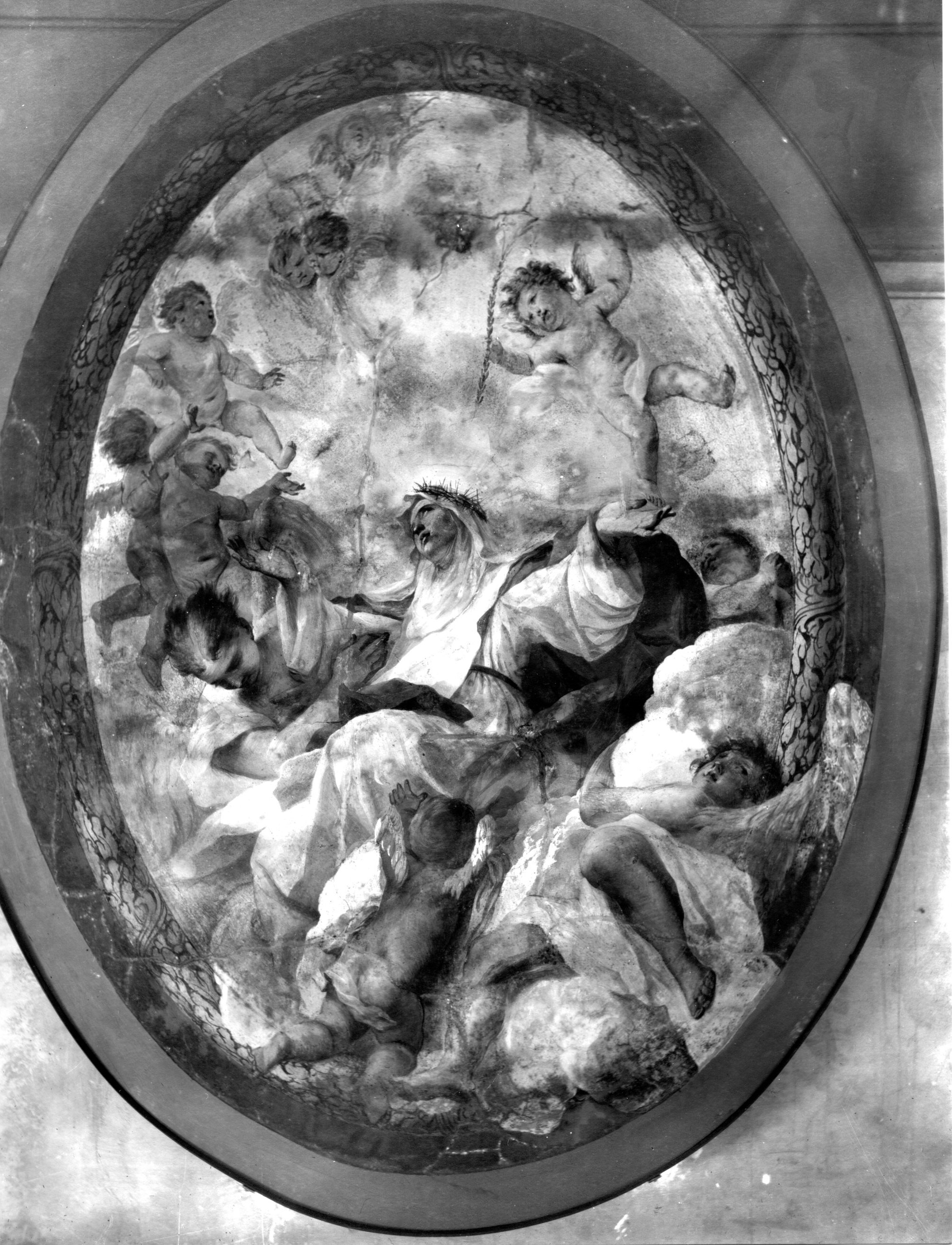Santa Caterina da Siena in gloria (dipinto) di Gherardini Alessandro (attribuito) (inizio sec. XVIII)