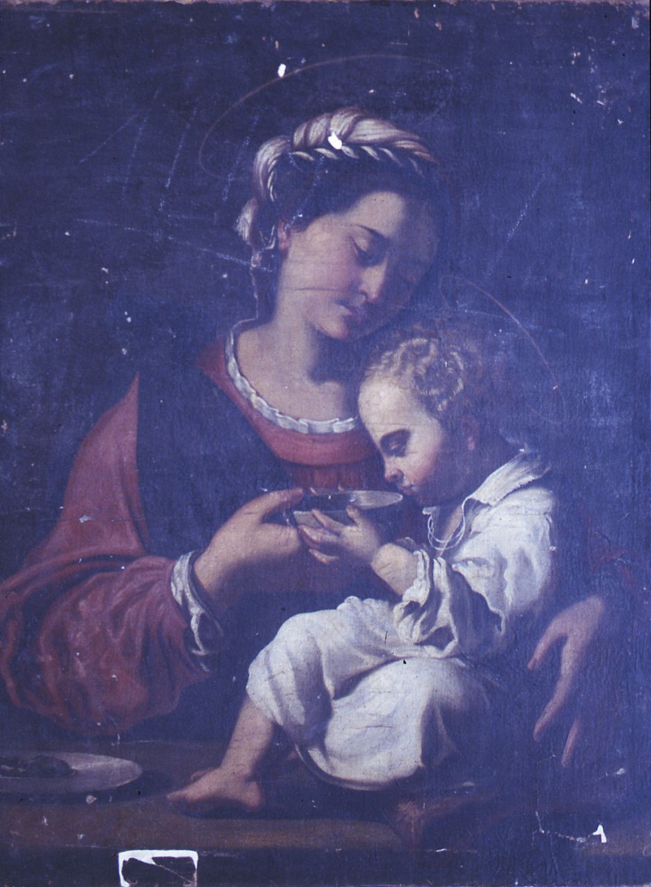 Madonna della pappa, Madonna con Bambino (dipinto) di Gramatica Antiveduto (attribuito) (primo quarto sec. XVII)