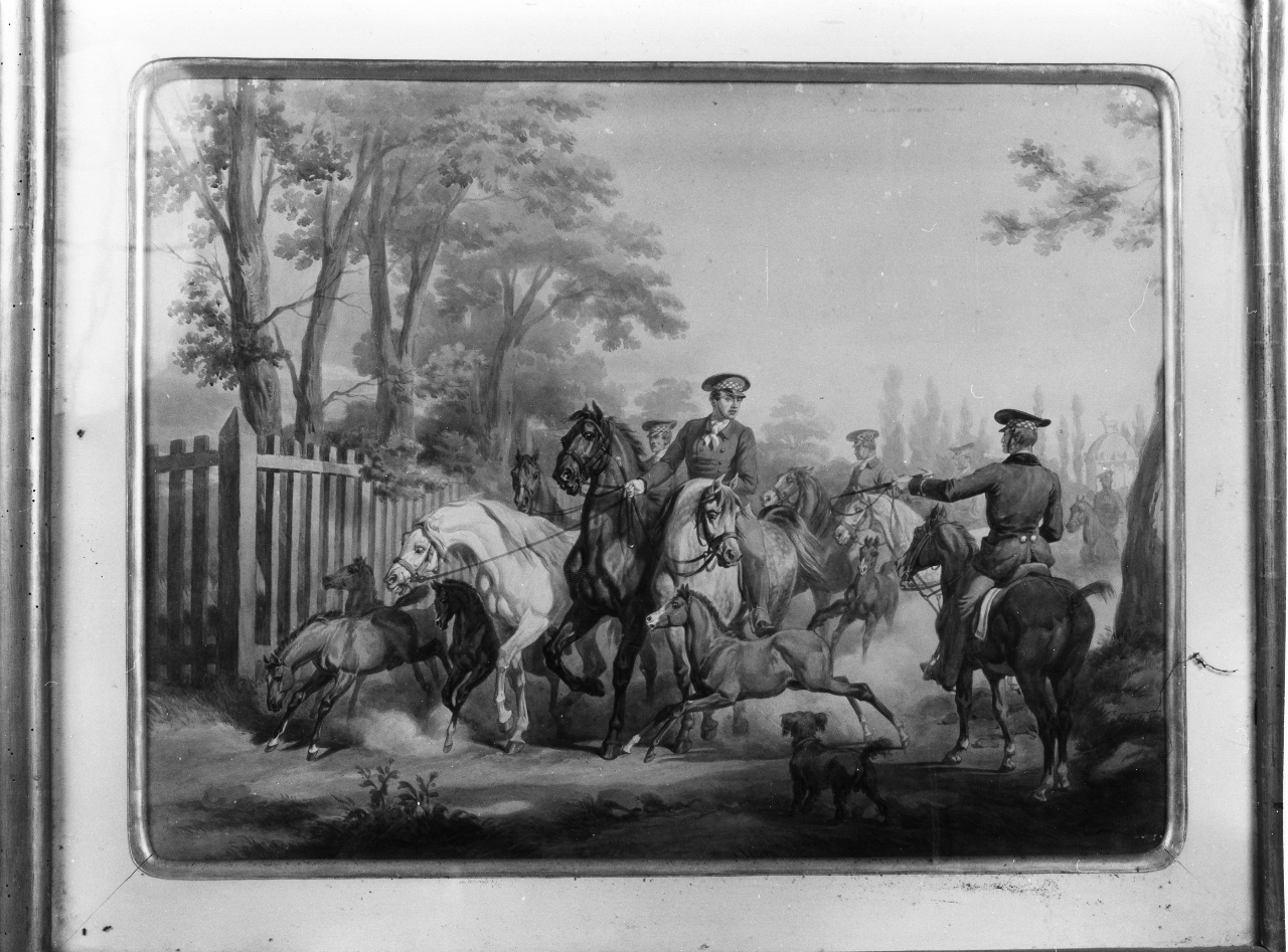 scena di caccia (dipinto) di Grimaldi Stanislao (seconda metà sec. XIX)