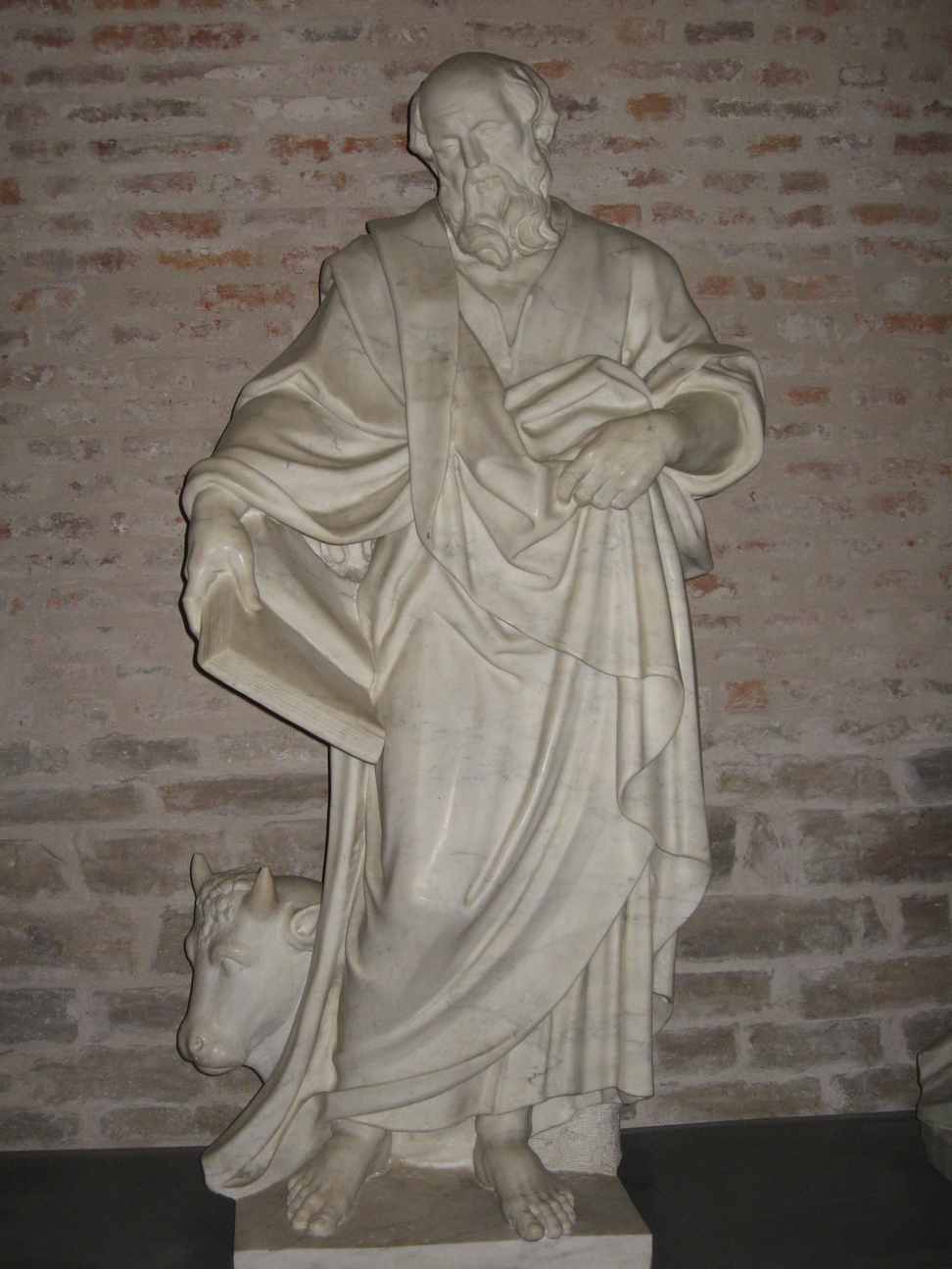 San Luca Evangelista (statua, opera isolata) di Fancelli Cosimo (attribuito) - ambito italiano (seconda metà XVII secolo)