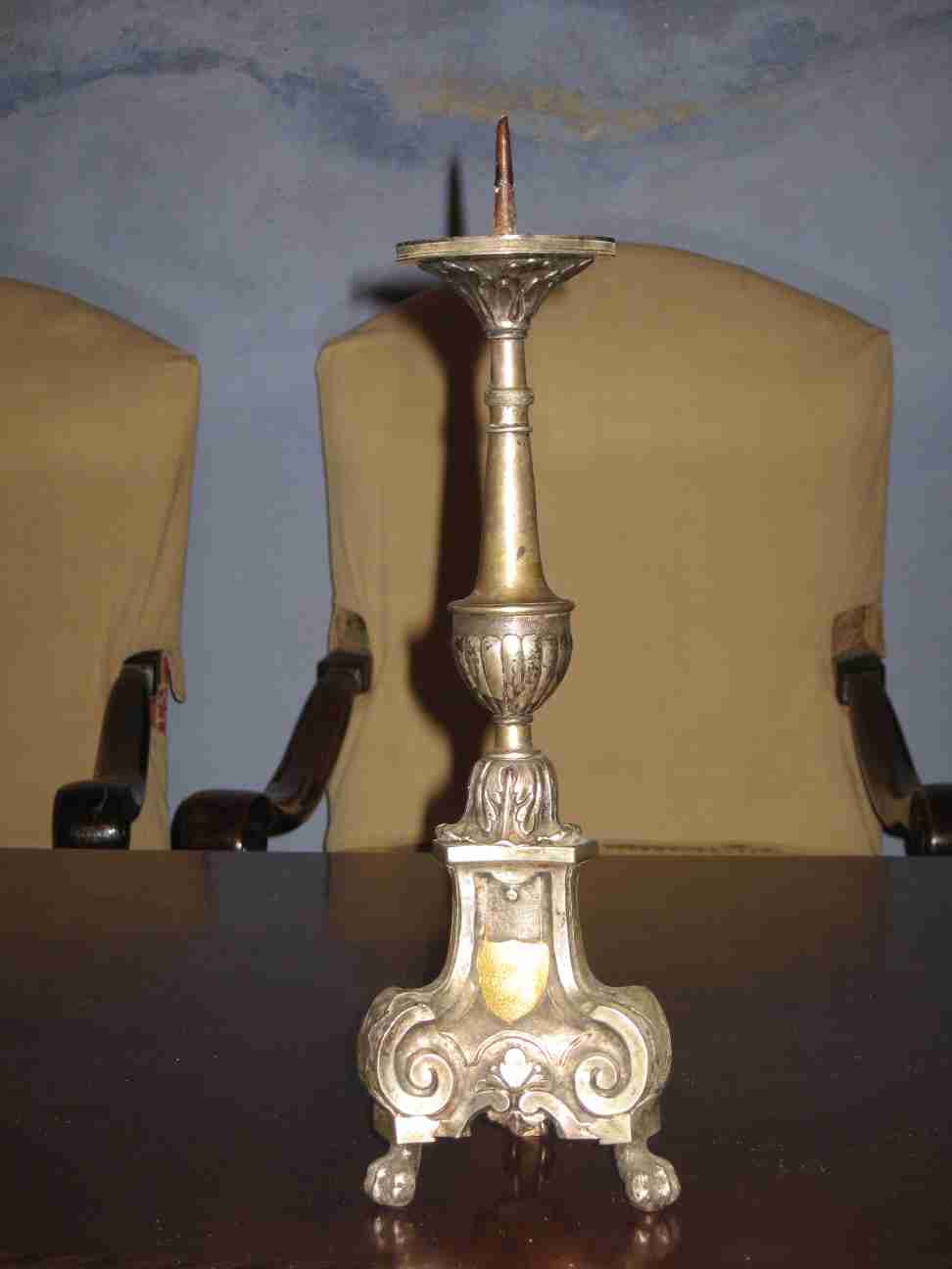 candeliere d'altare, serie - bottega lucchese (prima meta' XIX)