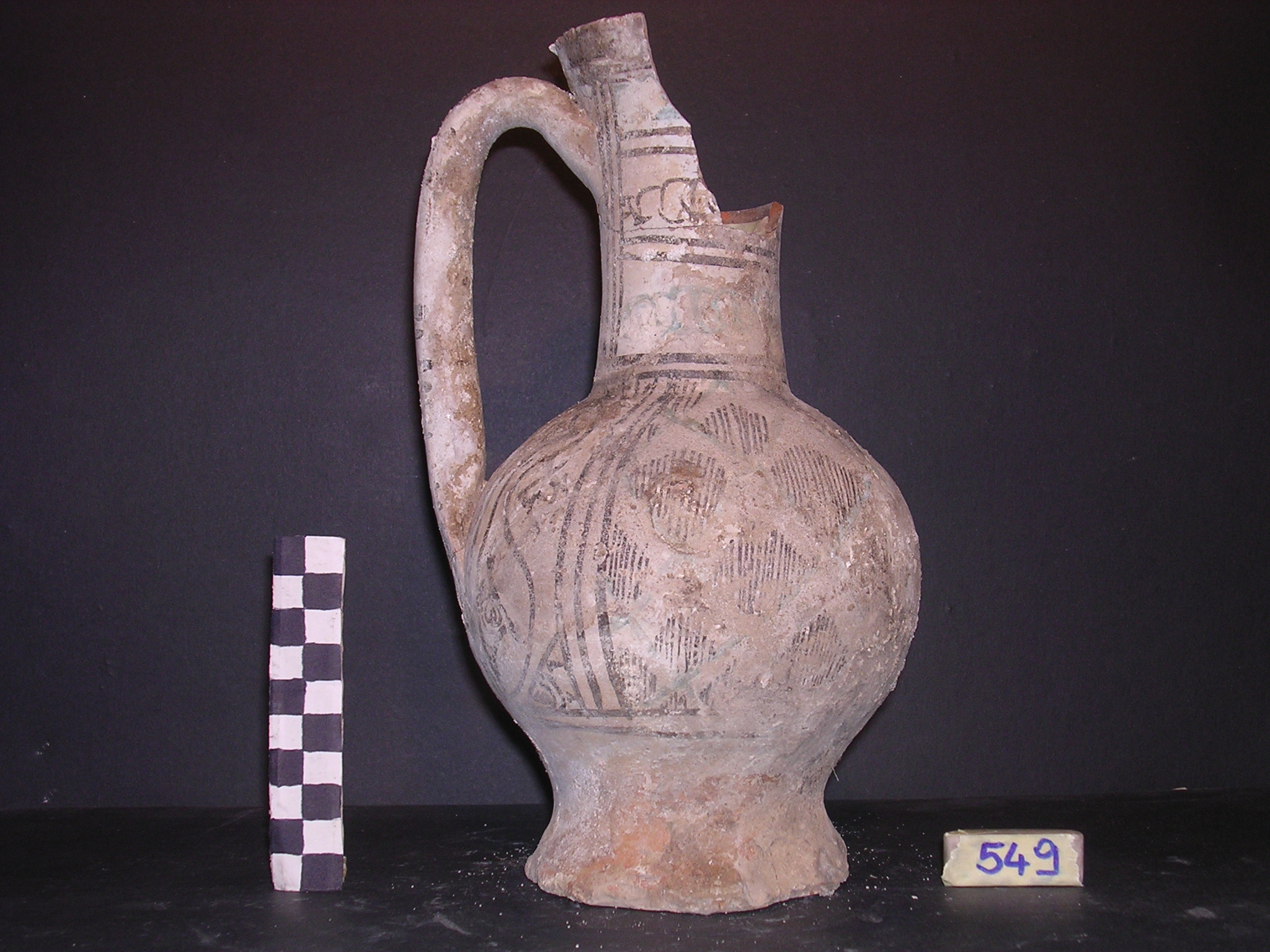 vaso - maiolica arcaica - produzione pisana (meta' sec. XIII)