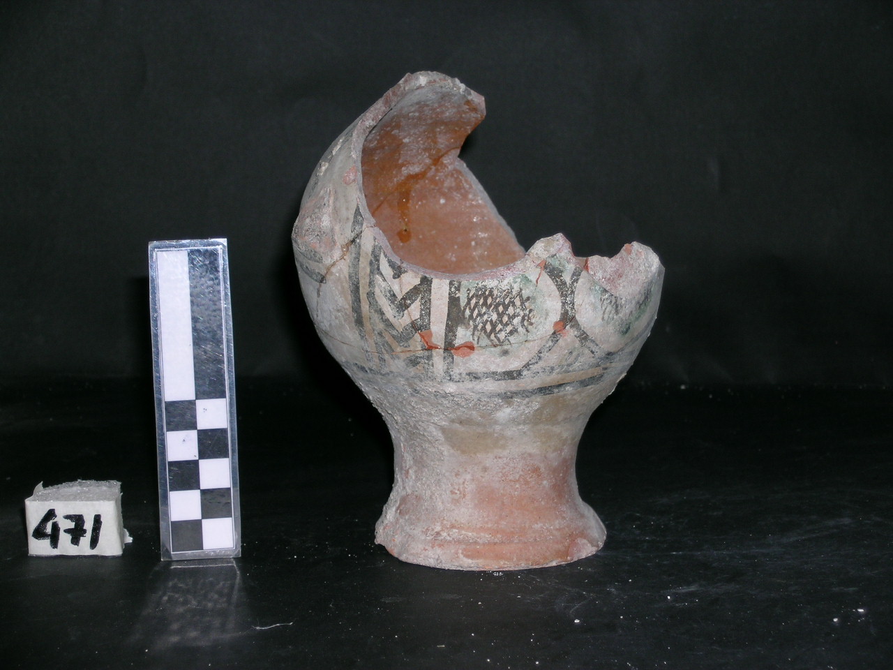 vaso - maiolica arcaica - produzione pisana (meta' sec. XIII)