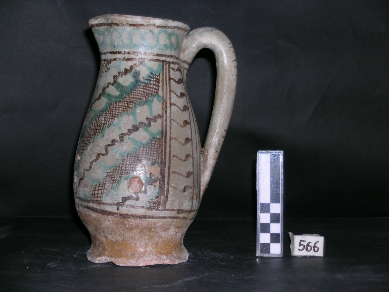 vaso - maiolica arcaica - produzione pisana (meta' sec. XIII)
