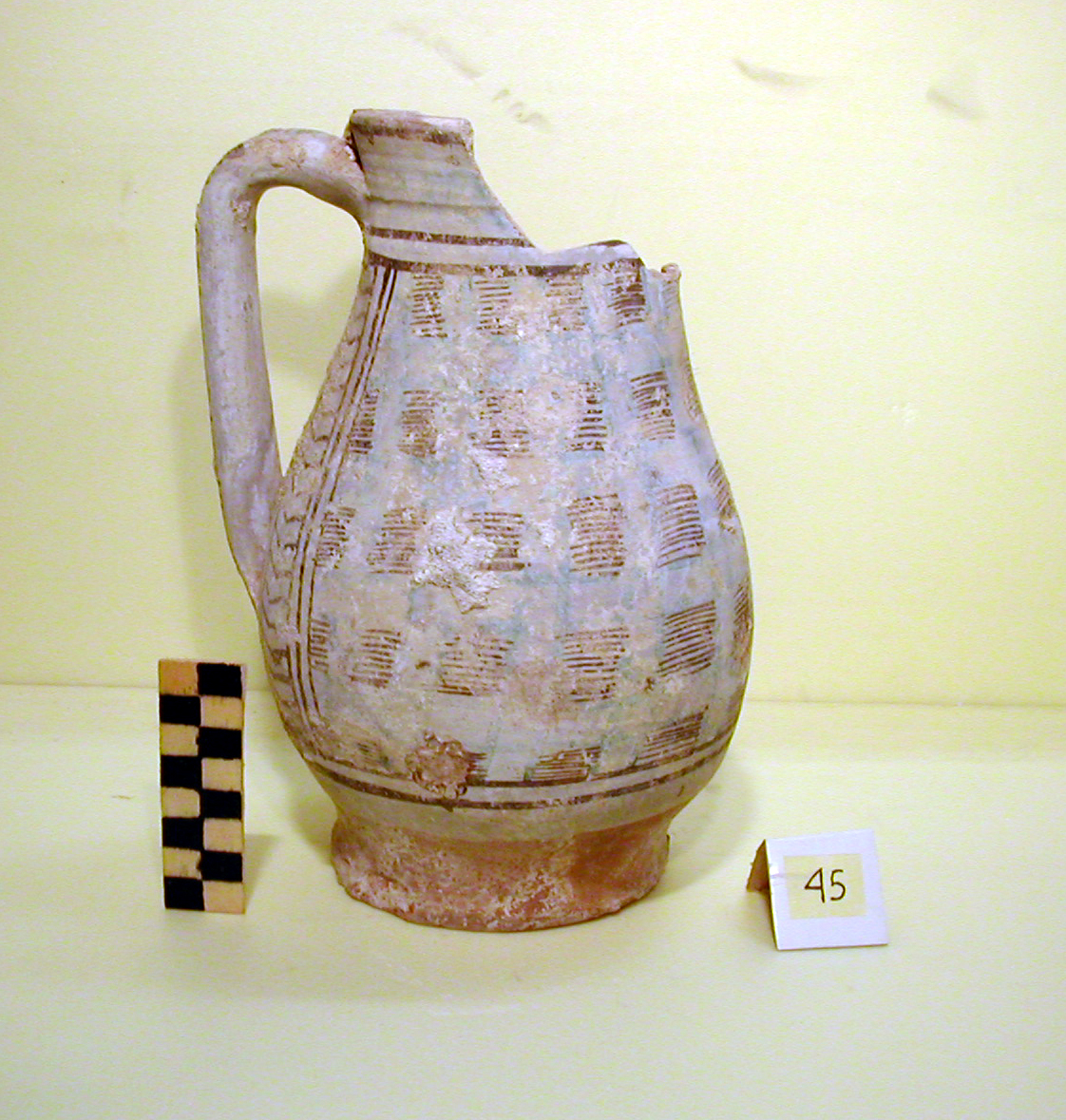 vaso - maiolica arcaica - produzione pisana (meta' sec. XIII)