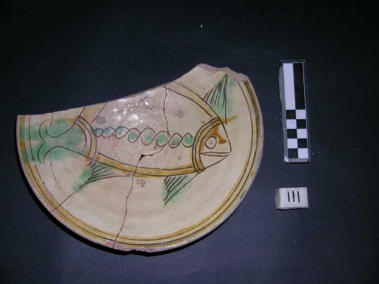 vaso - graffita arcaica ligure - produzione ligure (meta' sec. XIII)