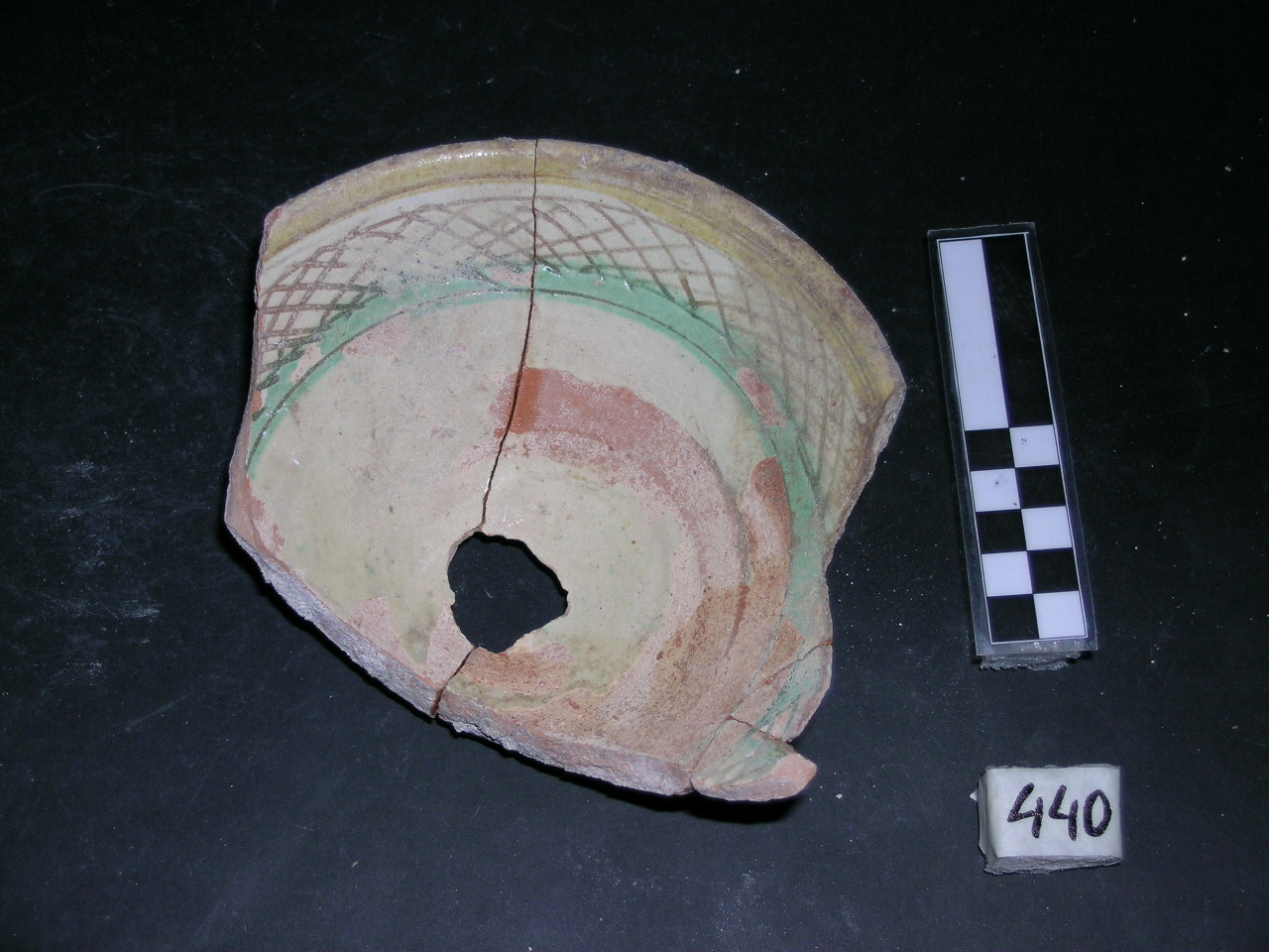 vaso - graffita arcaica ligure - produzione ligure (meta' sec. XIII)