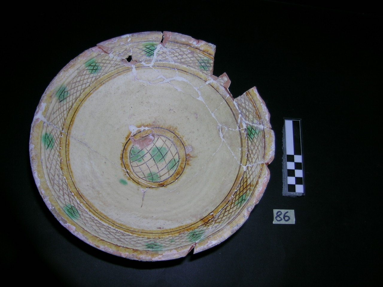 vaso - graffita arcaica ligure, serie - produzione ligure (meta' sec. XIII)