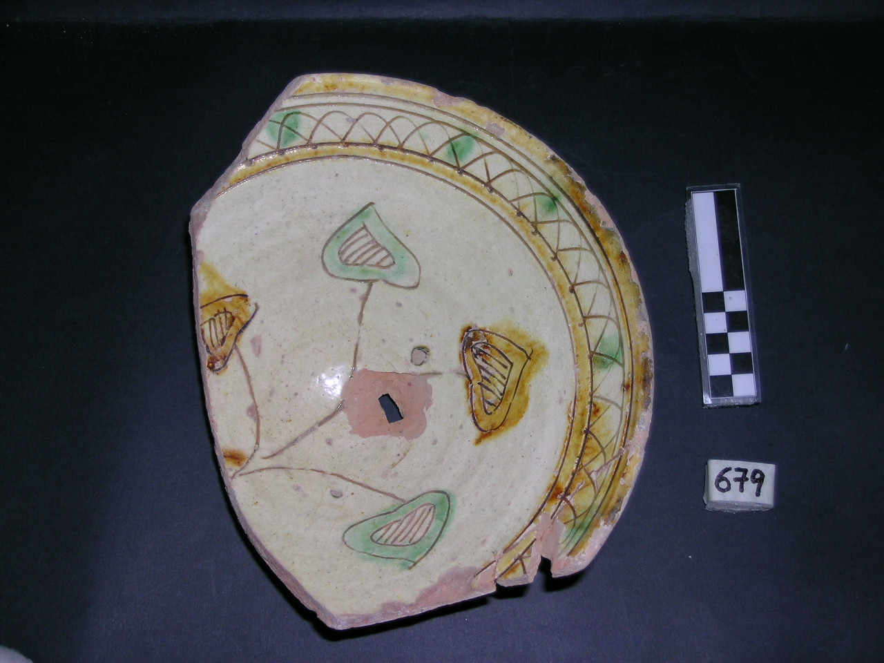 vaso - graffita arcaica ligure - produzione ligure (meta' sec. XIII)