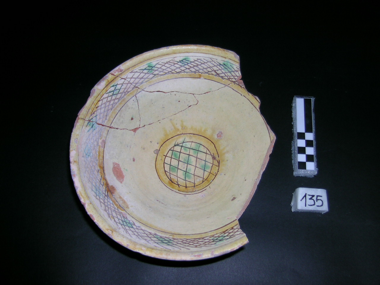 vaso - graffita arcaica ligure - produzione ligure (meta' sec. XIII)