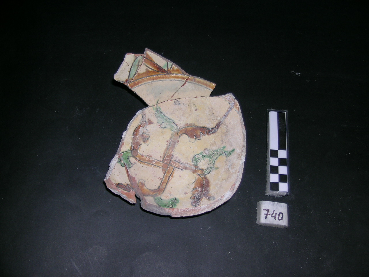 vaso - graffita arcaica ligure - produzione ligure (meta' sec. XIII)