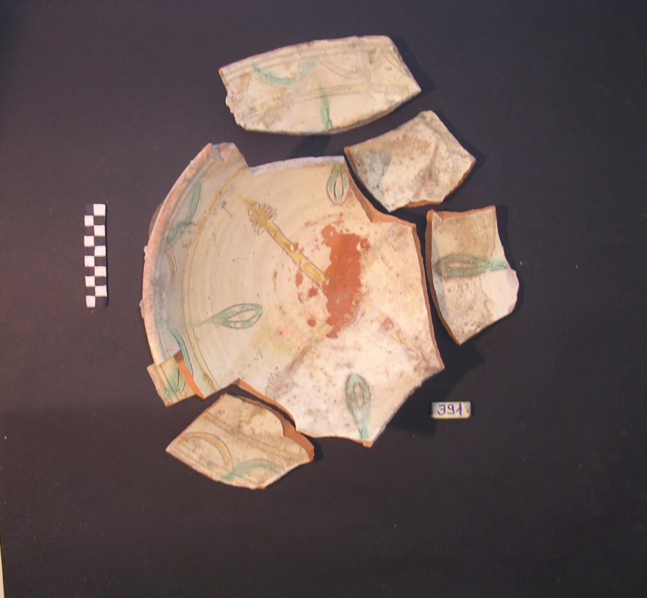 vaso - graffita arcaica ligure - produzione ligure (meta' sec. XIII)