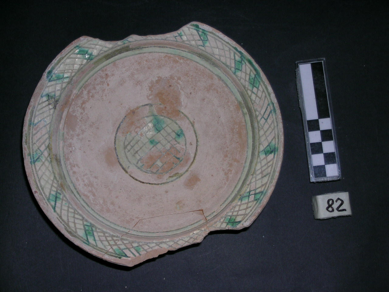 vaso - graffita arcaica ligure, serie - produzione ligure (meta' sec. XIII)