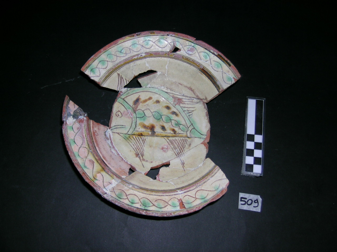 vaso - graffita arcaica ligure - produzione ligure (meta' sec. XIII)