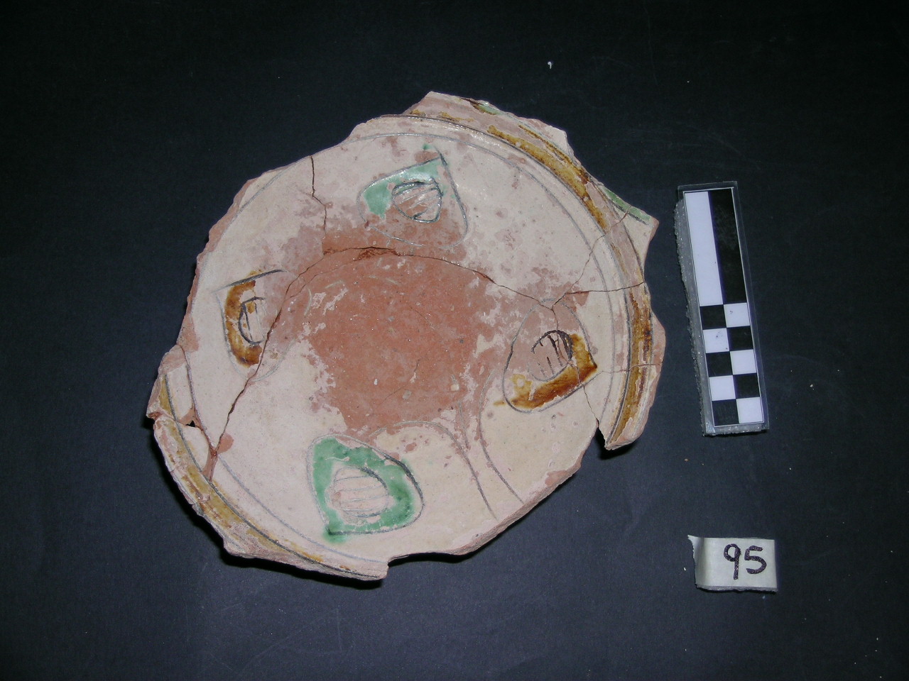 vaso - graffita arcaica ligure, serie - produzione ligure (meta' sec. XIII)