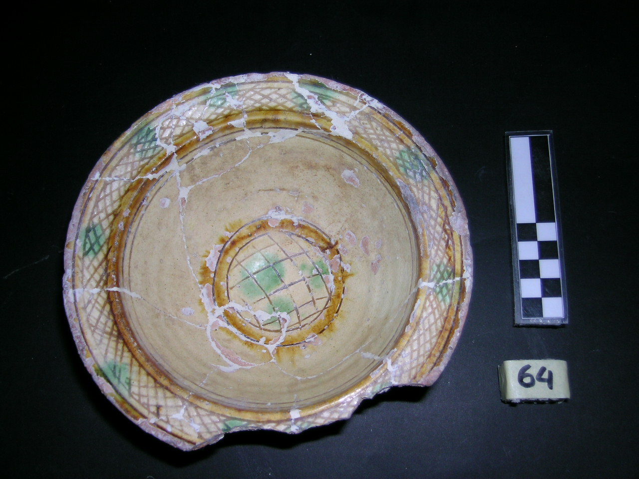 vaso - graffita arcaica ligure, serie - produzione ligure (meta' sec. XIII)