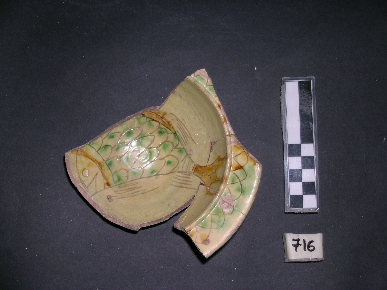 vaso - graffita arcaica ligure - produzione ligure (meta' sec. XIII)