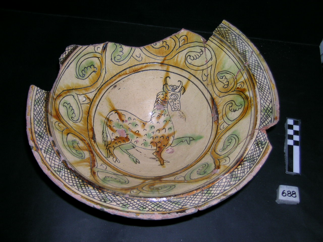 vaso - graffita arcaica ligure - produzione ligure (meta' sec. XIII)