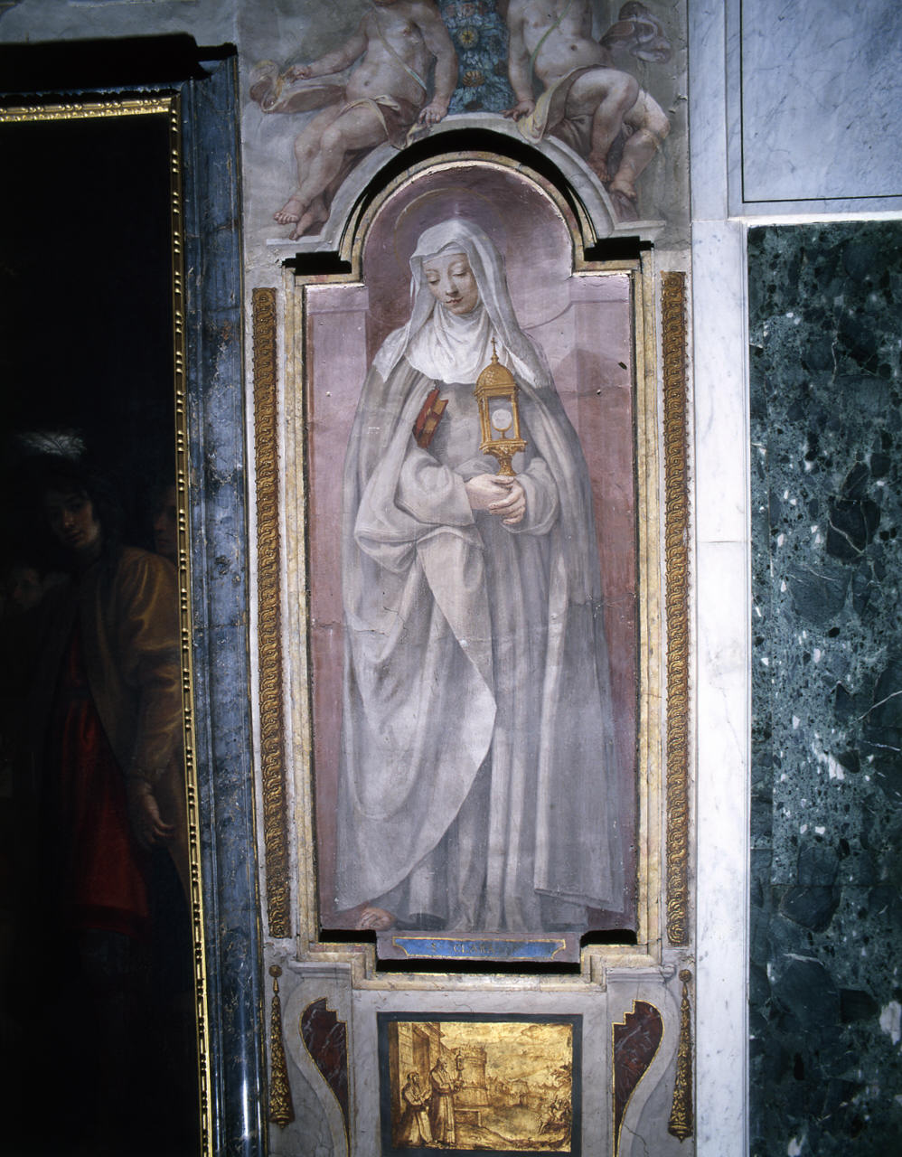 Santa Chiara (dipinto) di Barbatelli Bernardino detto Poccetti (sec. XVII)