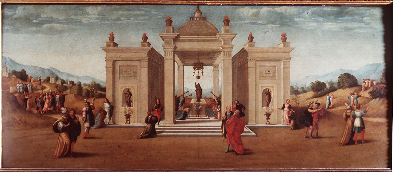 sacrificio a Giove per la liberazione di Andromeda (dipinto) di Maestro di Serumido (sec. XVI)