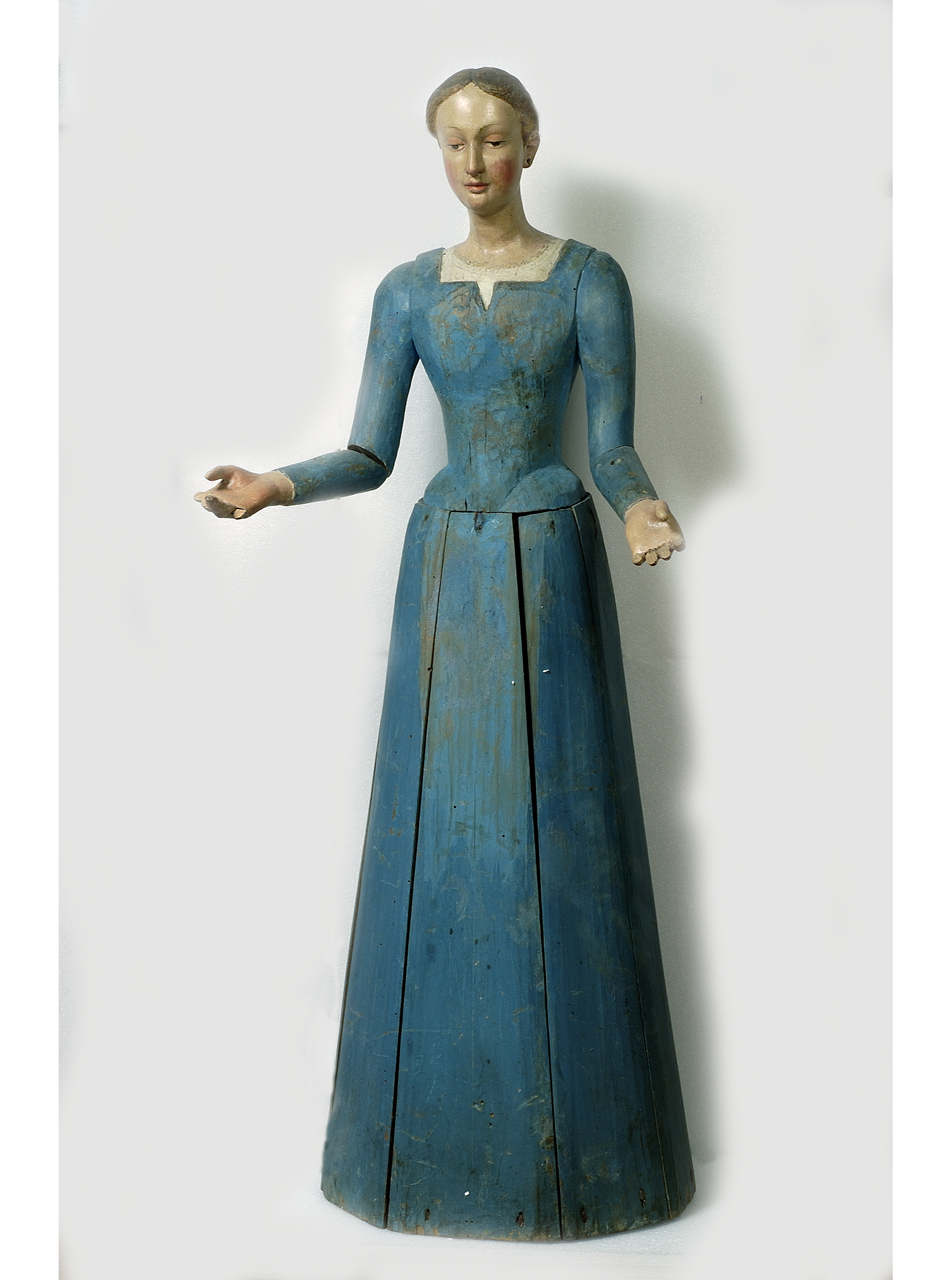 figura femminile (statua processionale) - manifattura senese (prima meta' sec. XVI)