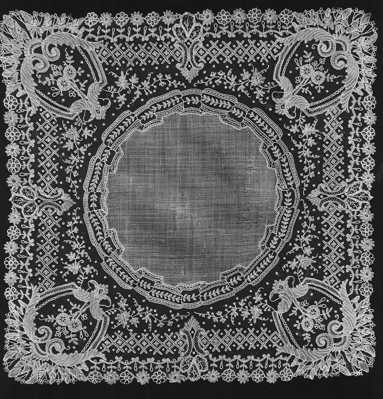 fazzoletto - manifattura di Bruxelles (seconda metà sec. XIX)