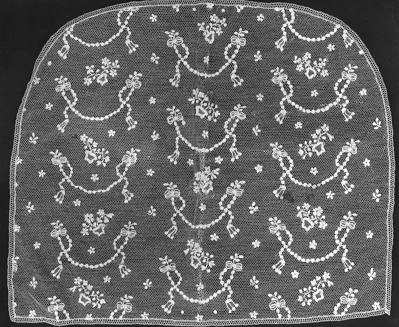 cuffia, frammento - manifattura di Alençon (sec. XVIII)