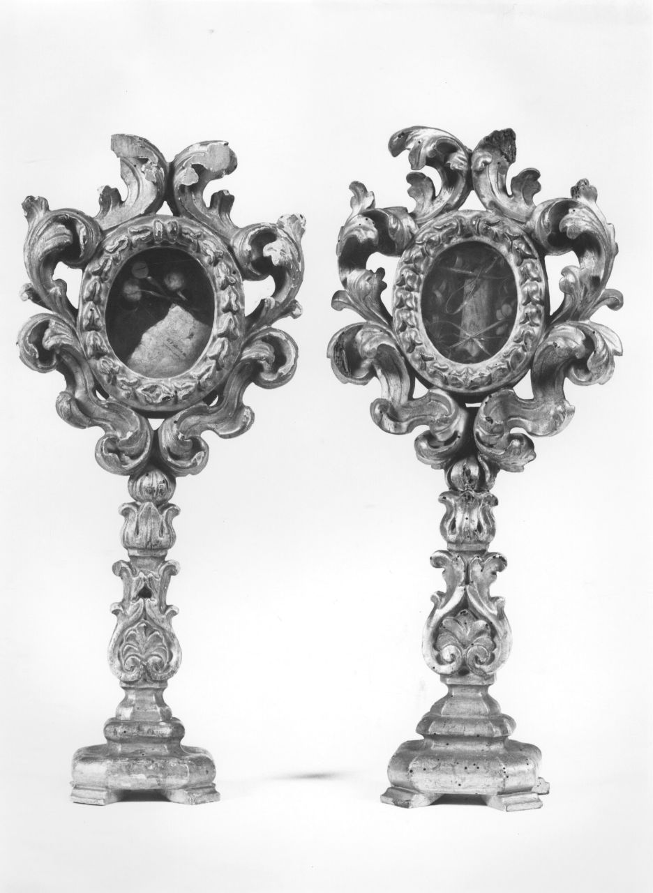 reliquiario - a ostensorio, serie - produzione toscana (sec. XVIII)